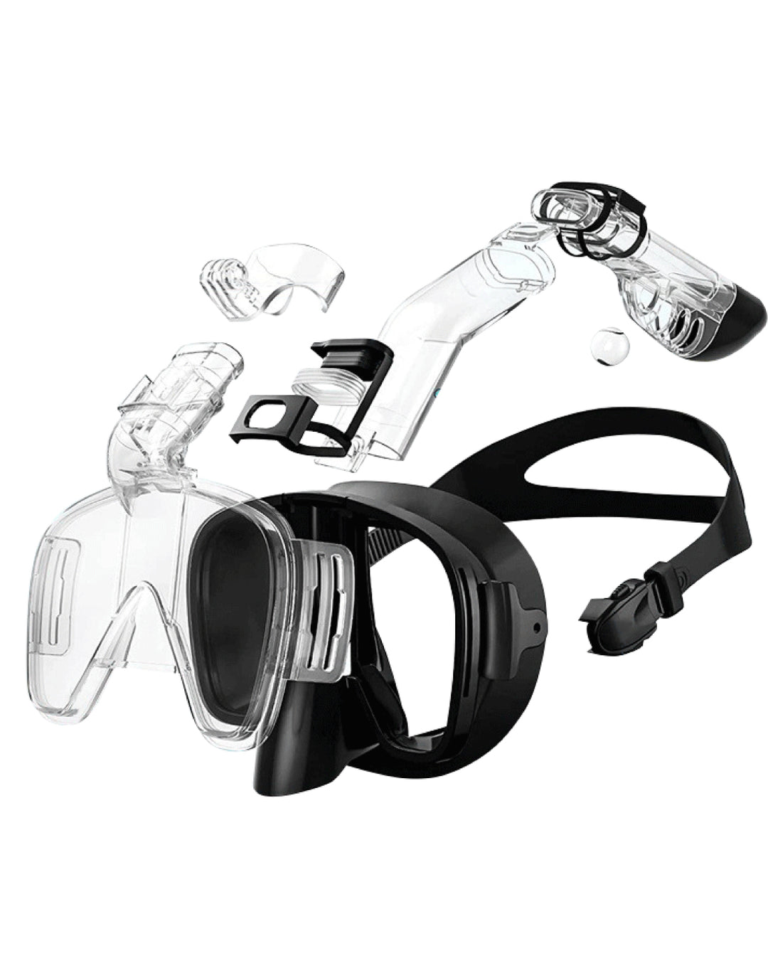 onderdelen van snorkelmasker